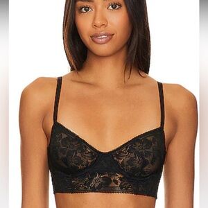 NWT Free People x Intimately FP Sorento Demi Longline in Black